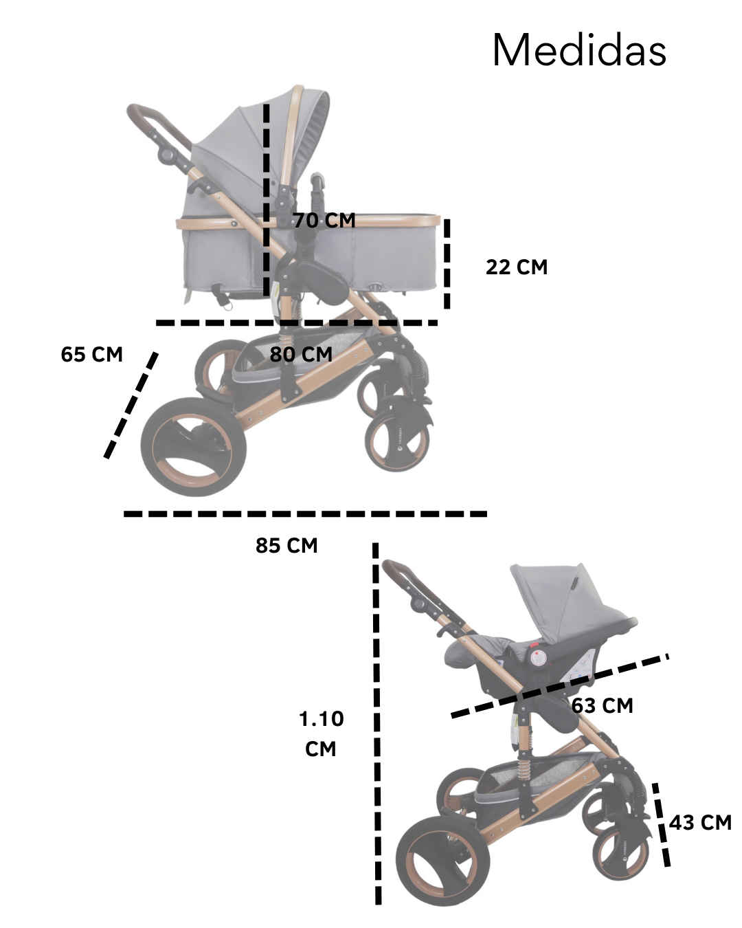 Carriola Confety Gubi JST814-GU