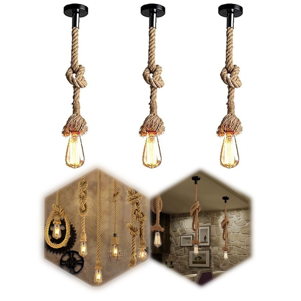 Candelabro de cordel