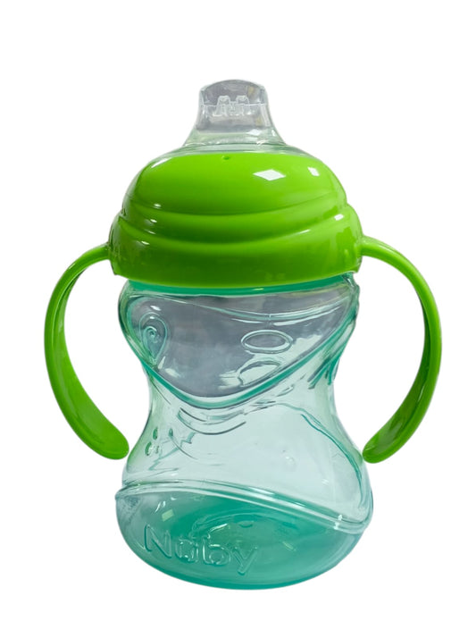 Taza antiderrames NUBY spill con asas boquilla suave 7oz