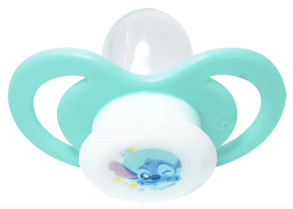 Chupón Ortodóntico De Silicón Para Bebé Stitch Disney Color Aqua Período De Edad 3m F438