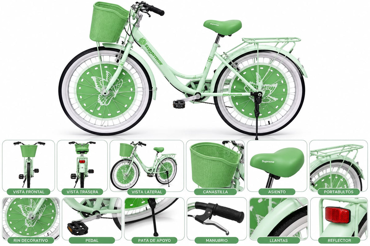 Bicicleta supermex Sharon 6 Vel R24